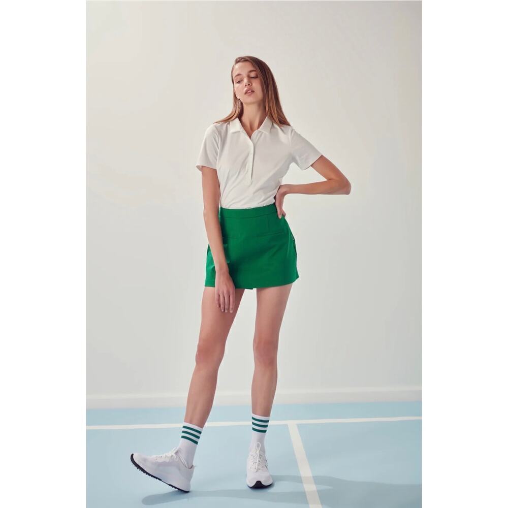 Anthropologie English Factory Woman White SPORTSWEAR SHORT SLEEVE STRETC…